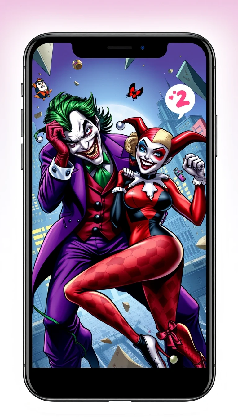 Joker And Harley Phone Wallpaper