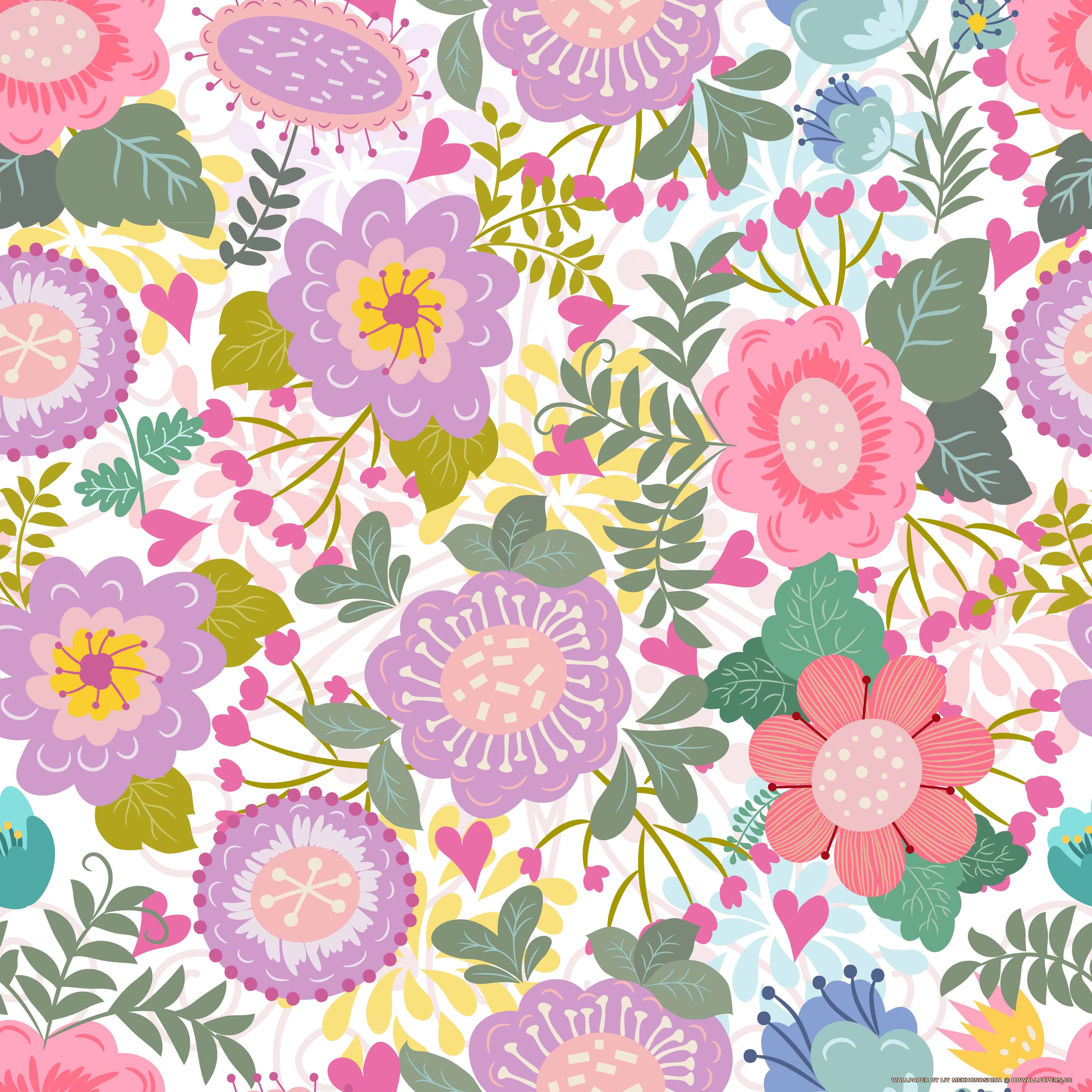 Floral Seamless Pattern Wallpaper