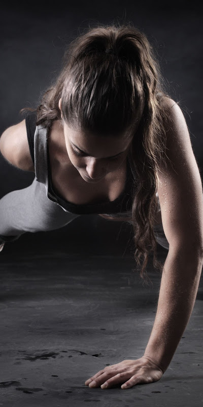 Wallpaper Woman in Black Sports Bra and Black Shorts Doing Push Up  Background  Download Free Image