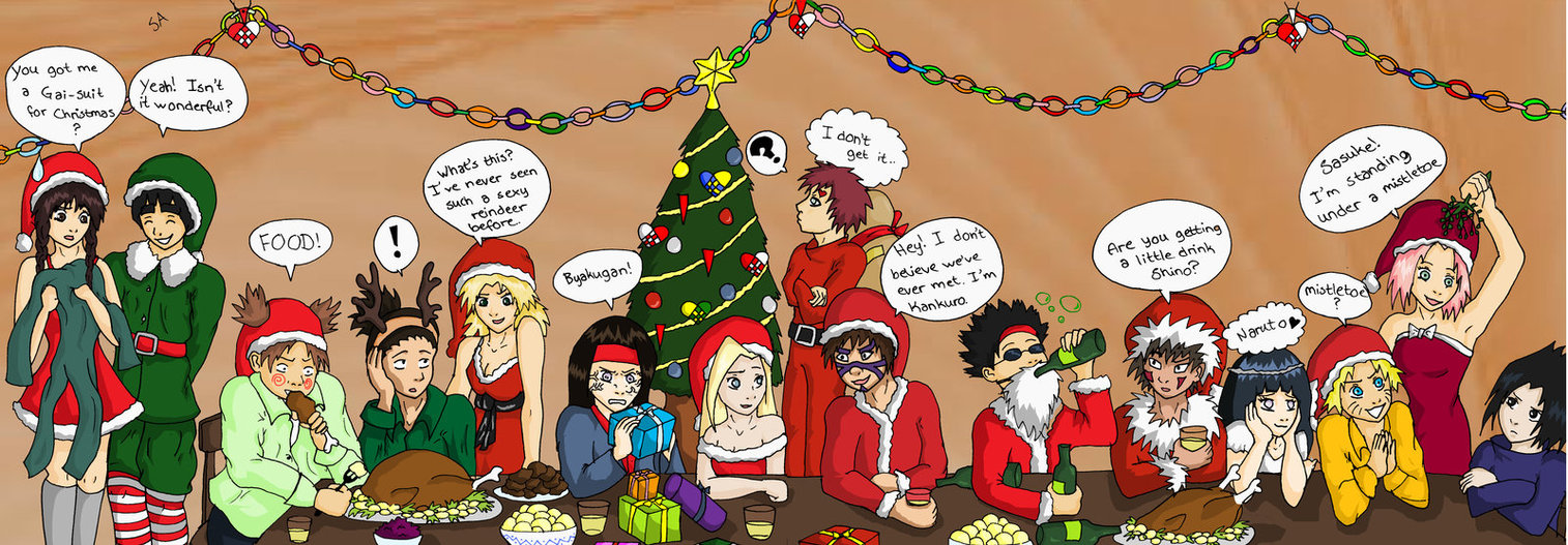Naruto Christmas Party By Petitelilen