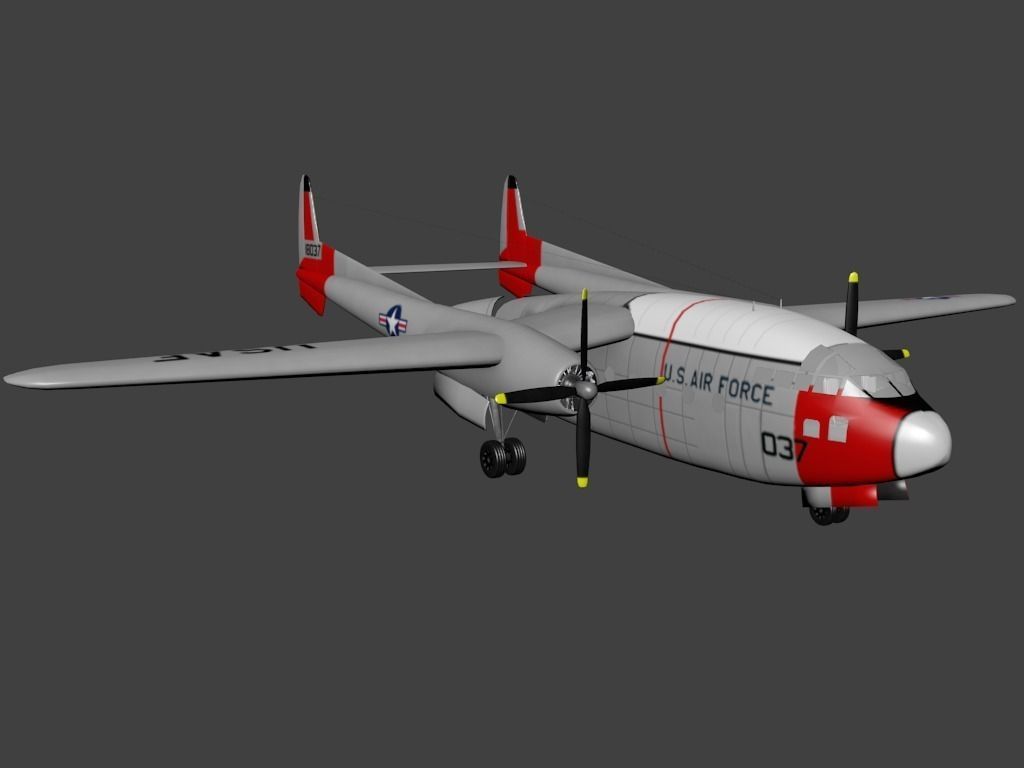 Fairchild C Flying Boxcar 3d Model Cgtrader