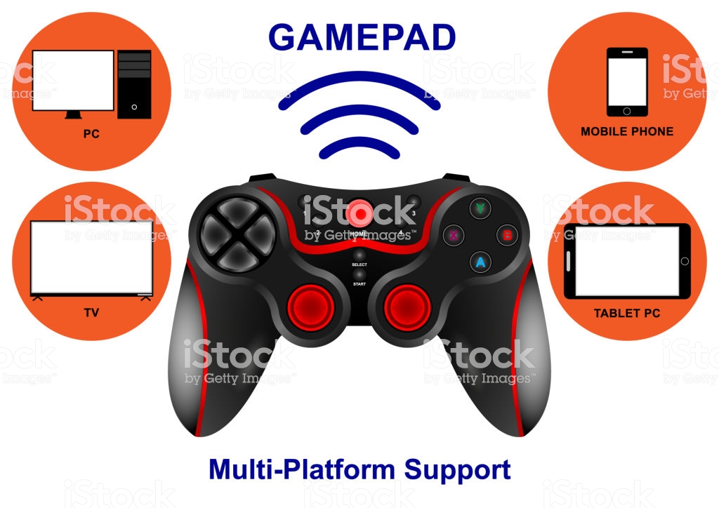 Realistic Wireless Gamepad Multiplatform Support For Pc Tv Tablet