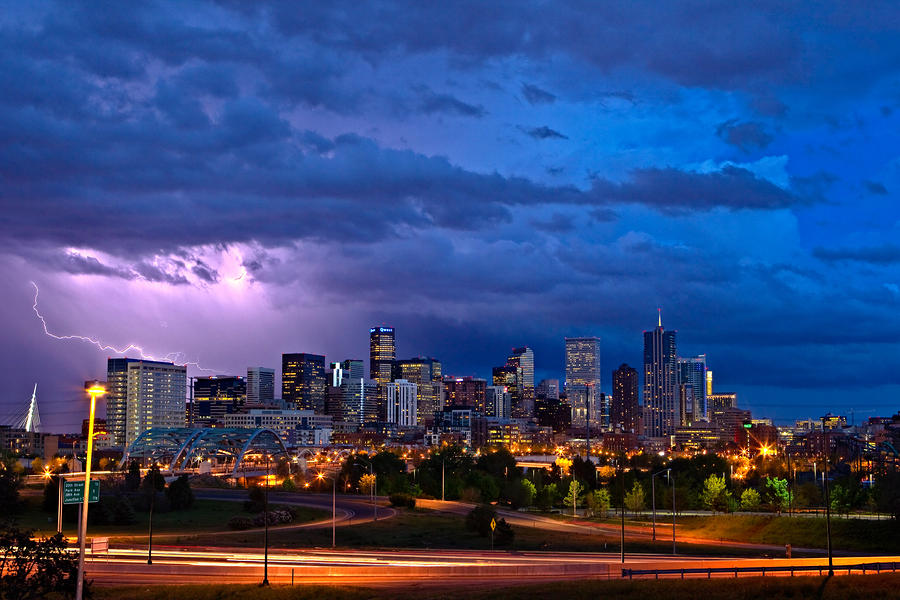 Denver Skyline By John K Sampson