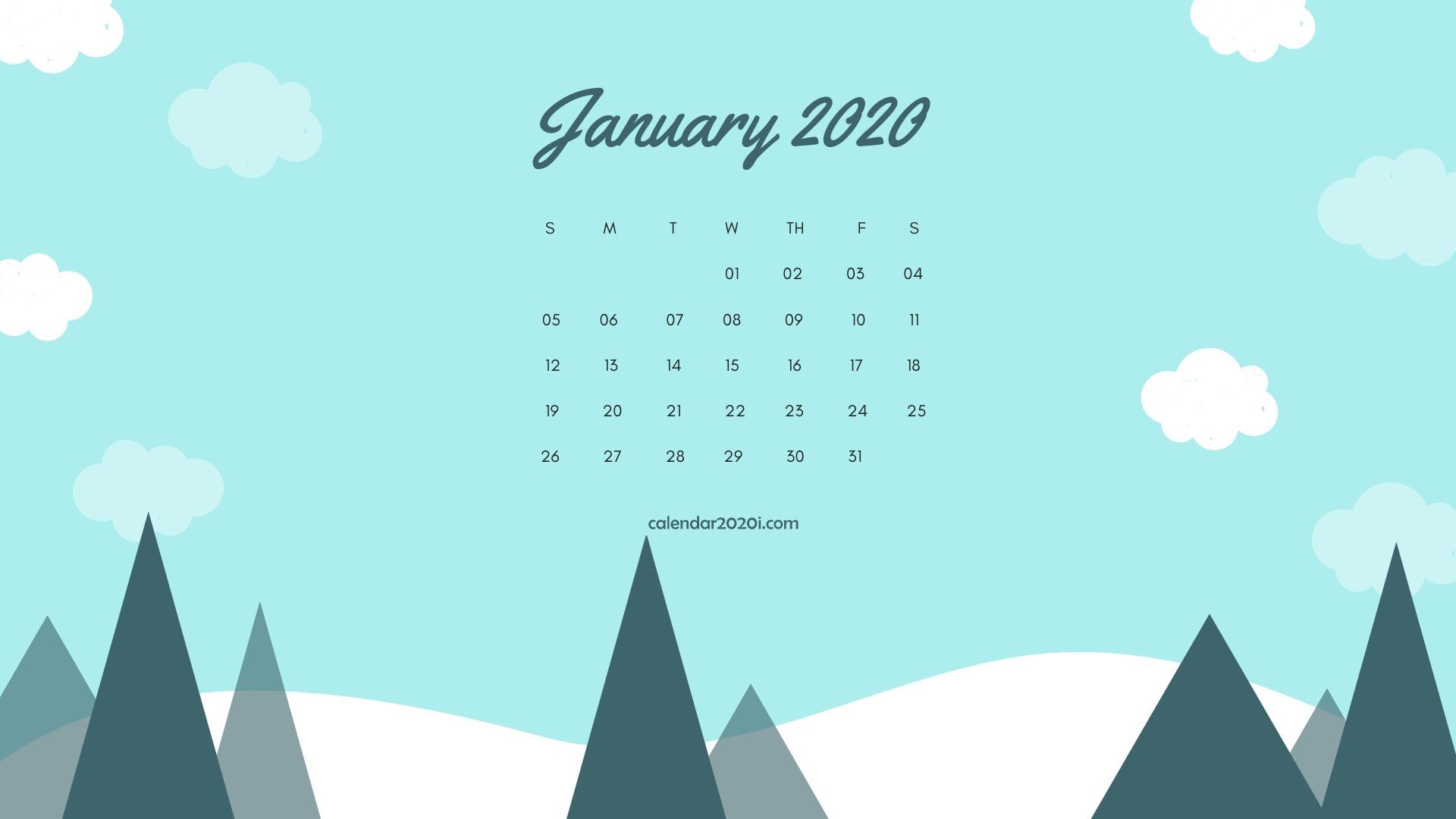 January 2020 Calendar Wallpapers   Top January 2020 Calendar 1920x1080
