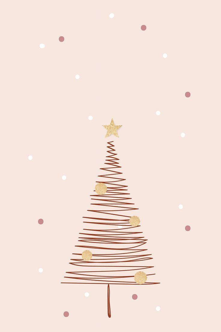 Download free image of Pink winter background Christmas aesthetic