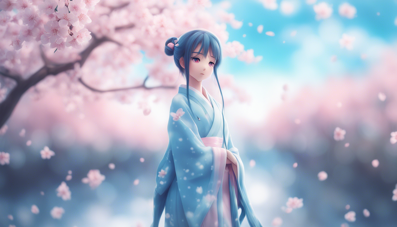 Blue Pastel Aesthetic Anime Desktop Wallpaper