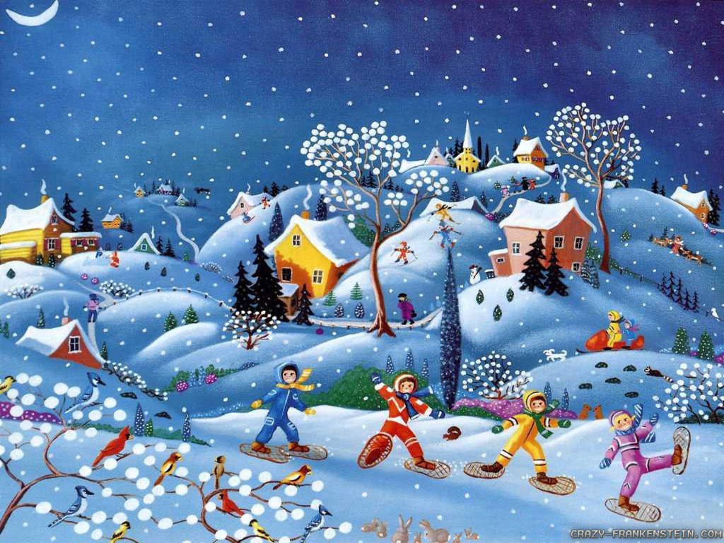 Kids Winter Christmas Wallpaper