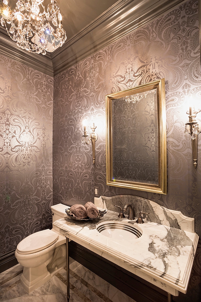 An Easy Way To Add Glamour The Small Powder Room Design Jennifer