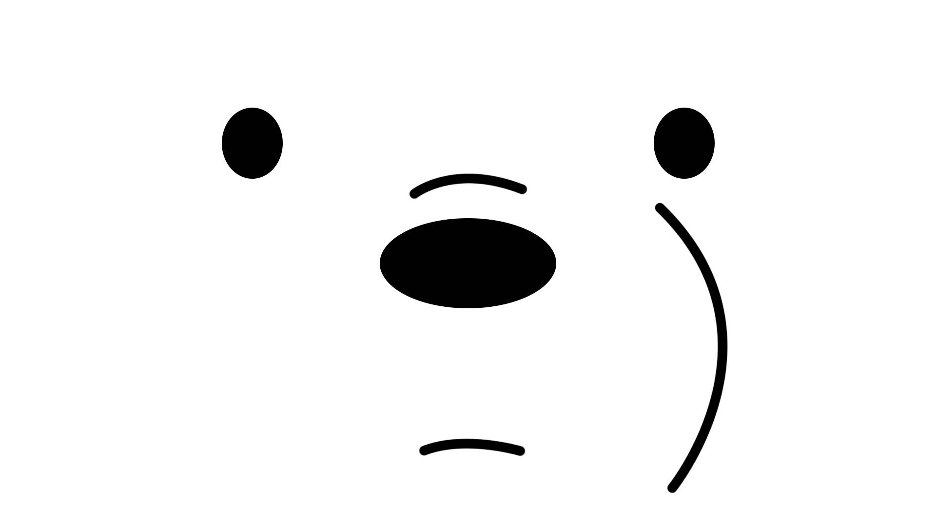 We Bare Bears Ice Bear Face Wallpaper