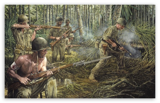 Vietnam War Painting HD Desktop Wallpaper Widescreen High