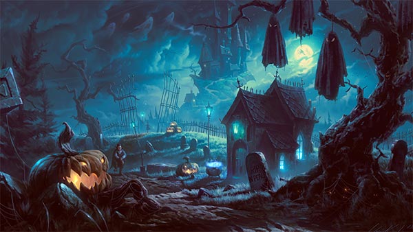  Scary Halloween Backgrounds Wallpaper Collection 2014 600x338
