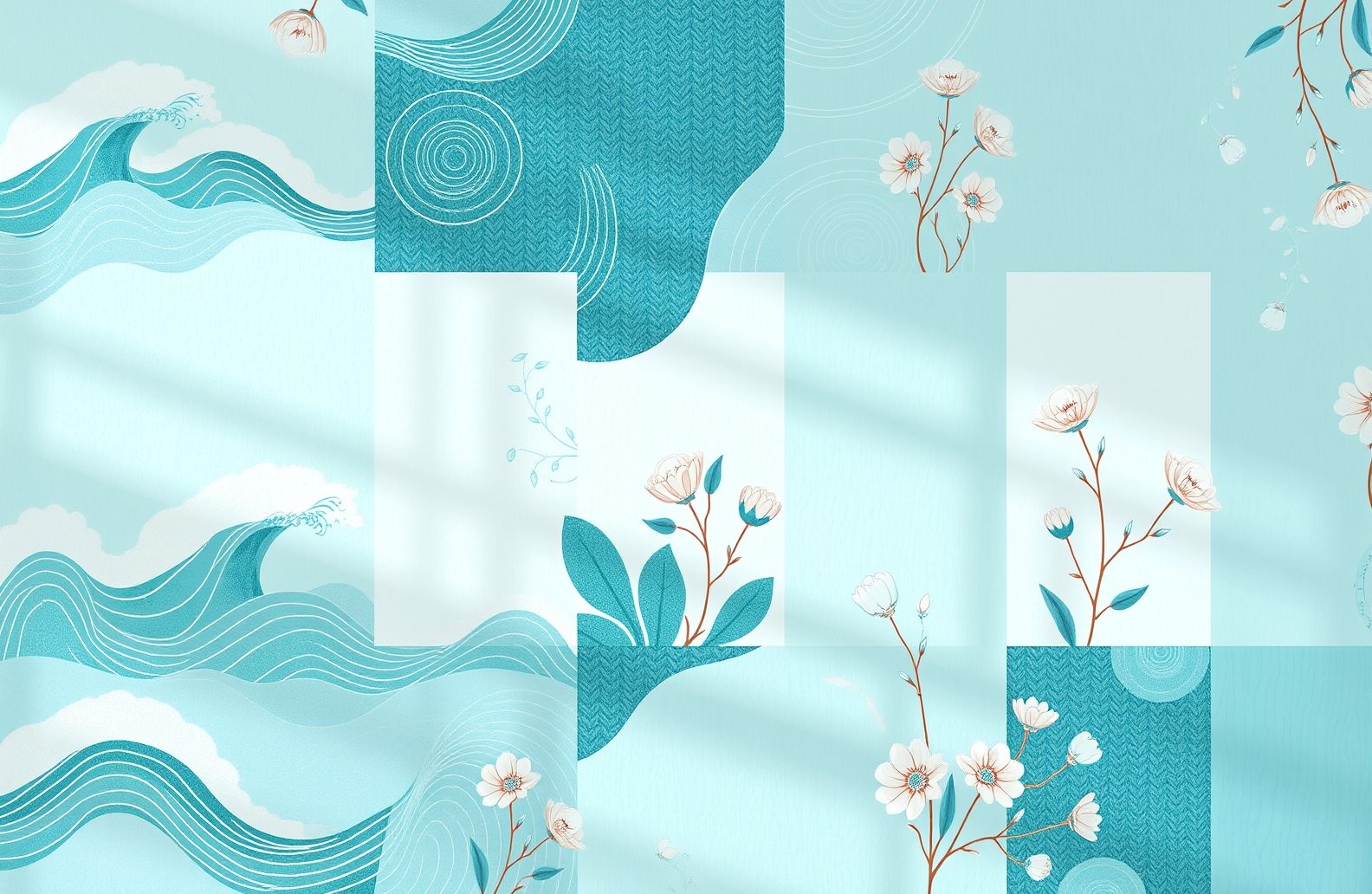 Aqua Colored Wallpaper