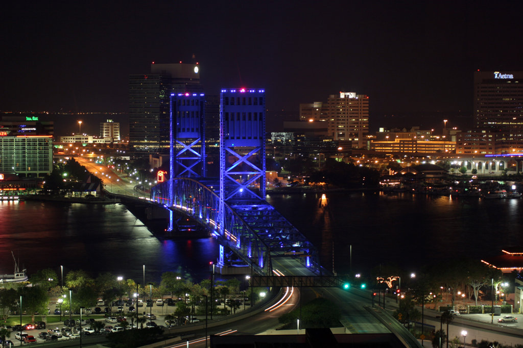 Jacksonville Fl Night Scene Photo Picture Image Florida At City
