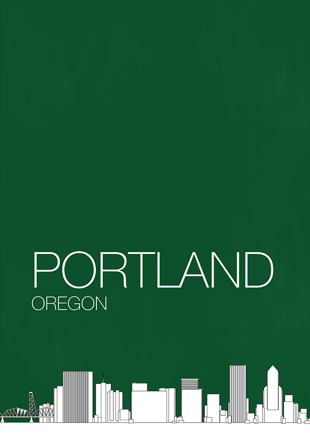 Portland Skyline Minimalistic Poster   RIPT Apparel Blog RIPTs Geek 640x909