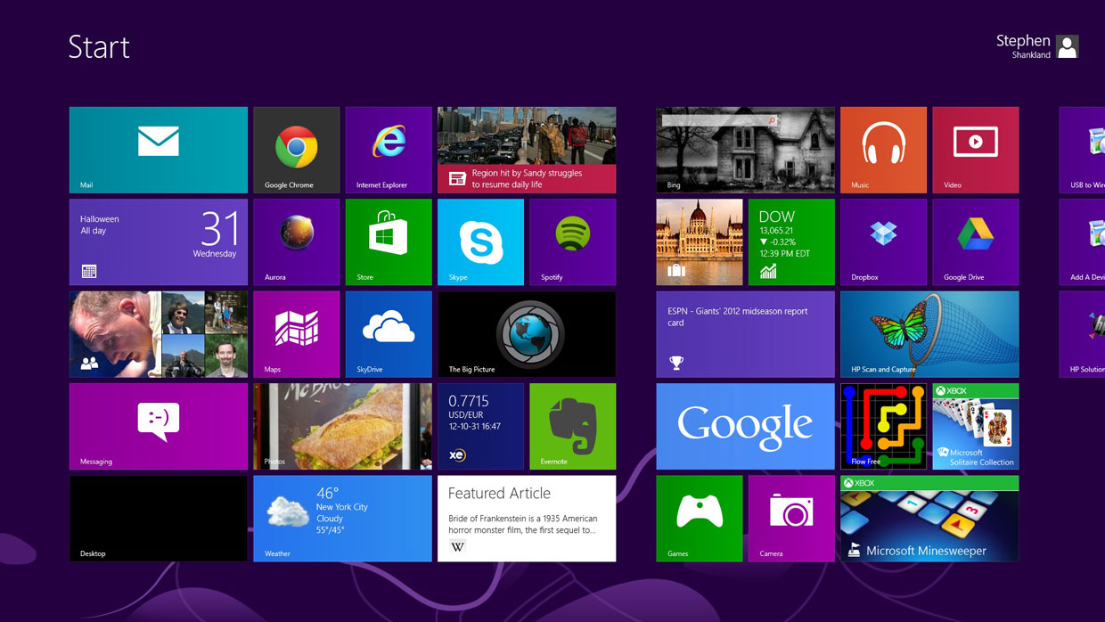  Apps for Windows 8 across most of their apps including News Finance