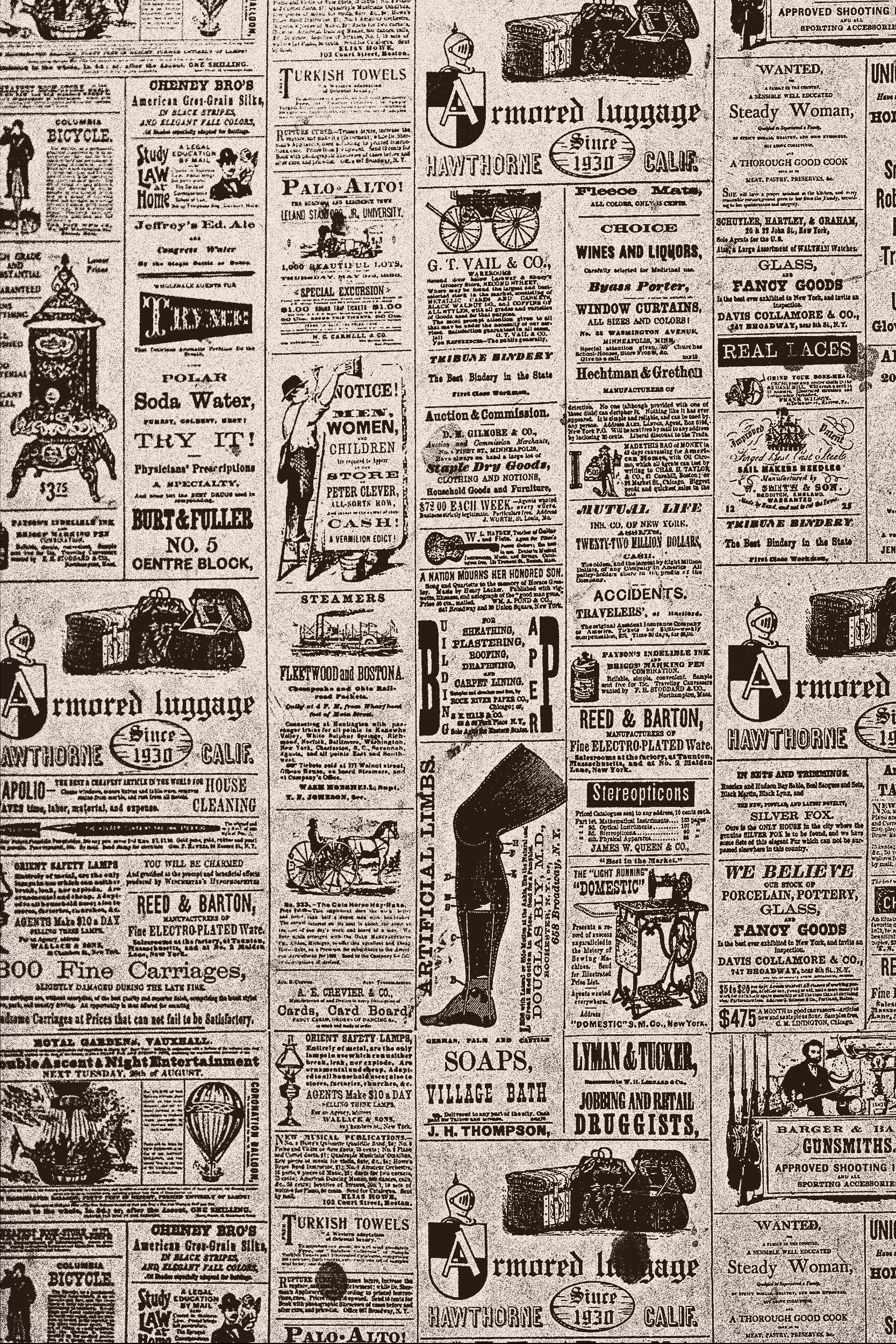 Old Newspaper Print Wallpaper Carrotapp