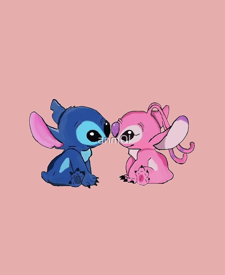 Valentines Day Stitch Angel iPad Case Skin By Anm0l