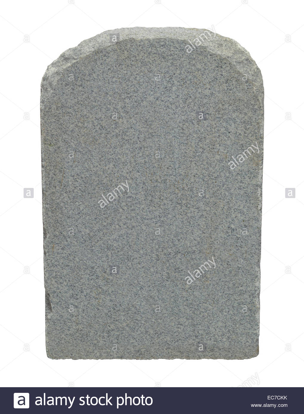 Tombstone With Copy Space Isolated On White Background Stock Photo
