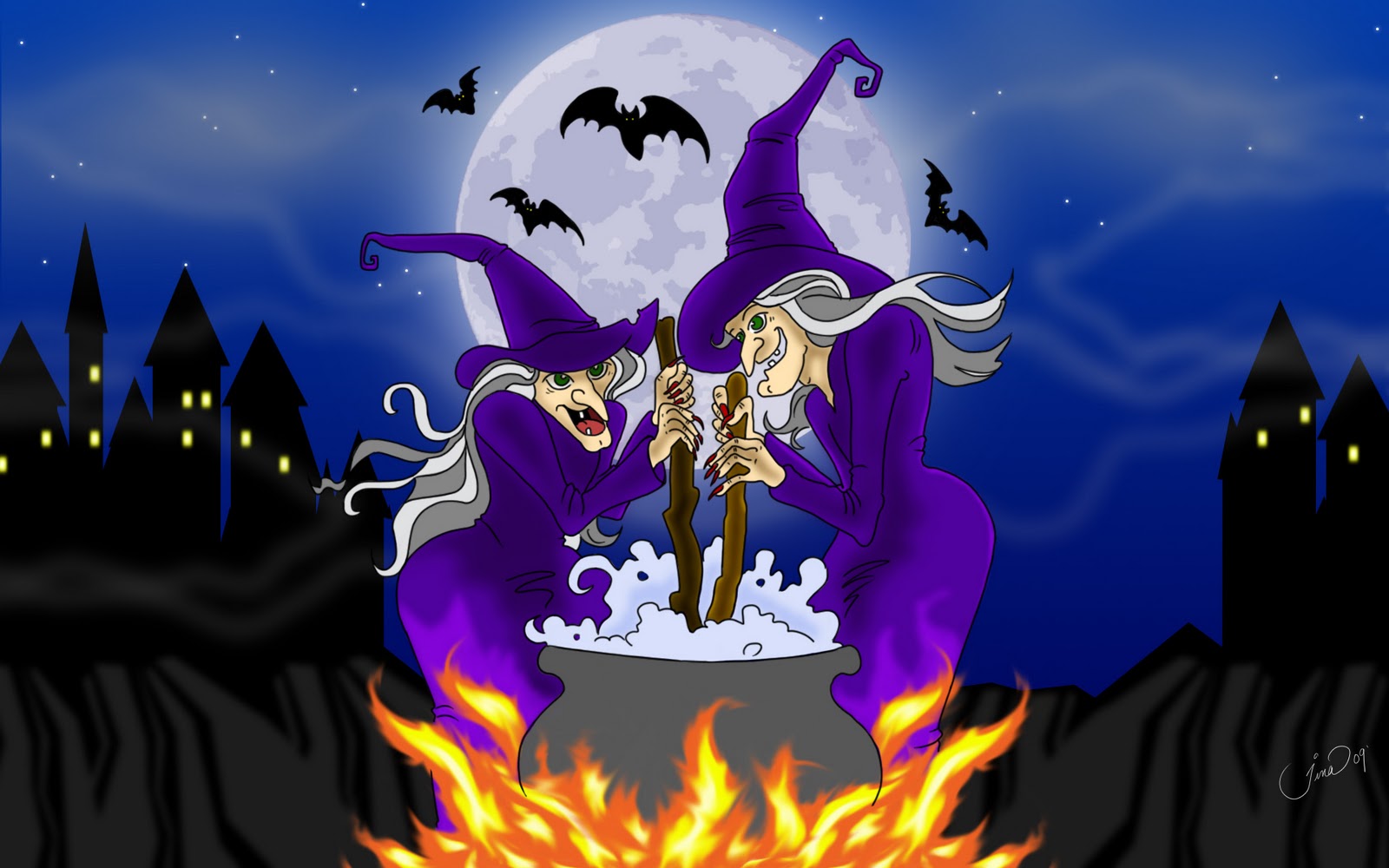 Stunning Cartoon Halloween Wallpaper Image For