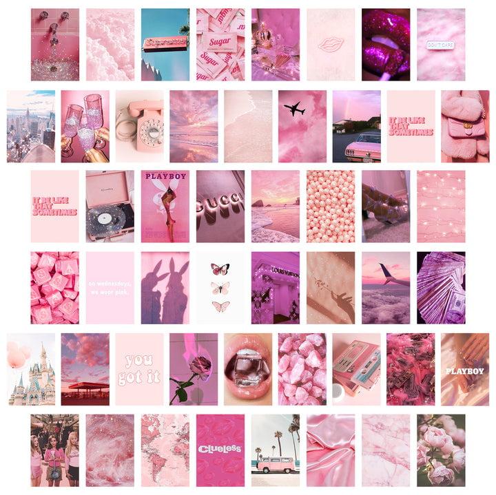🔥 Download 50pcs Pink Aesthetic Wallpaper Rosy Collage Print Kit Wall ...