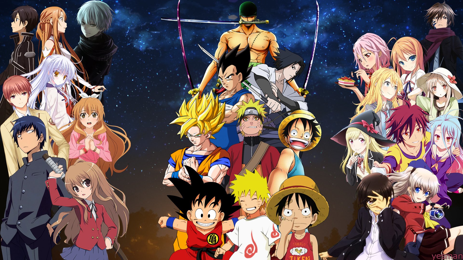 🔥 Free Download Anime Crossover Poster Hd Wallpaper Download 3840x1200