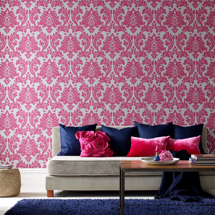 Brown Majestic Hot Pink Removable Wallpaper At Graham