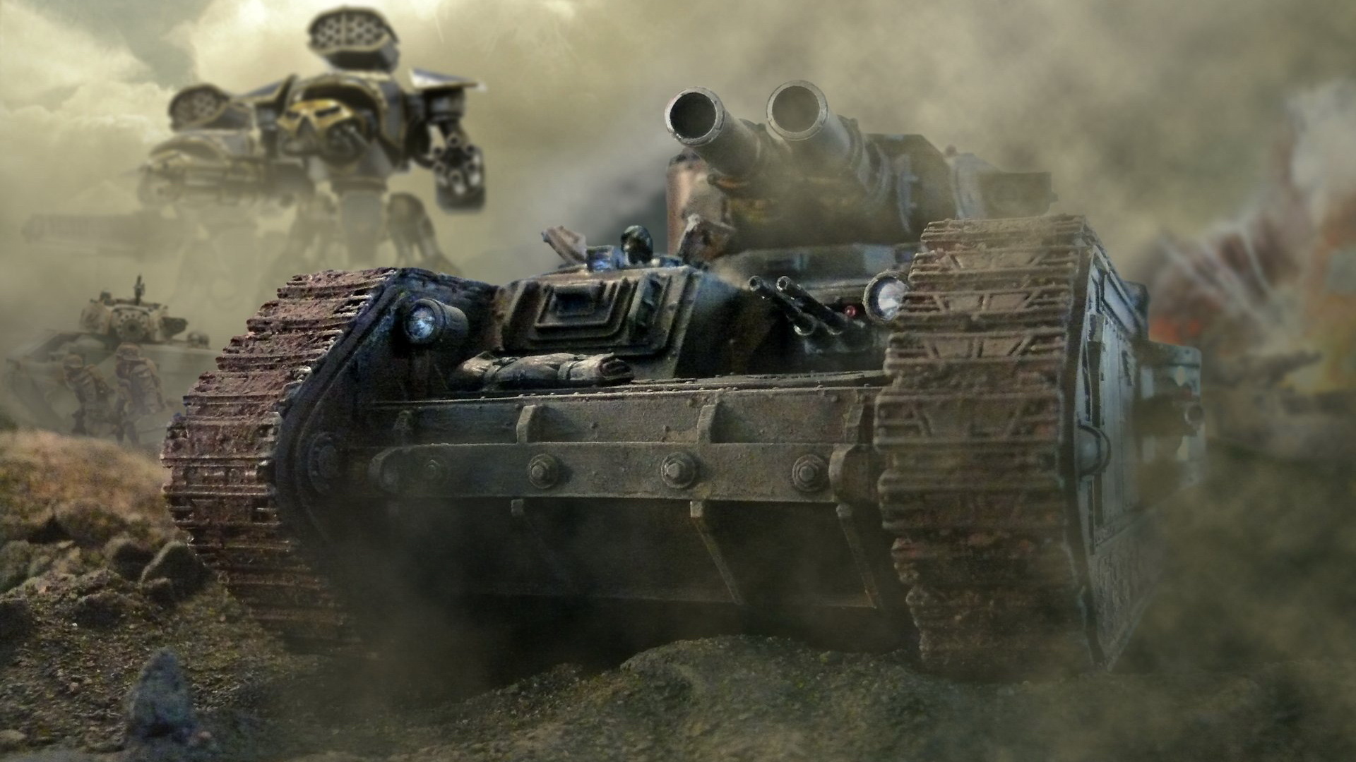 Wallpaper Tank Leman Russ Maschinengewehre Panzer Warhammer 40k