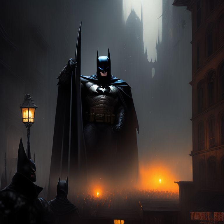 Shy Goshawk679 Scary Batman Fighting People On A Misty City