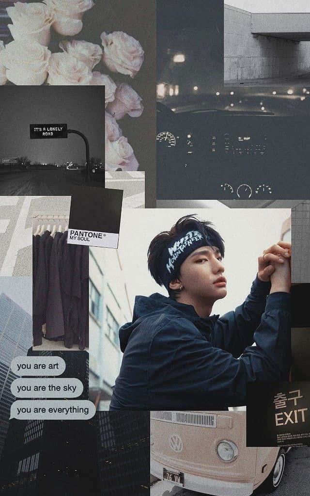South Korean Rapper Hwan Hyunjin Aesthetic Collage