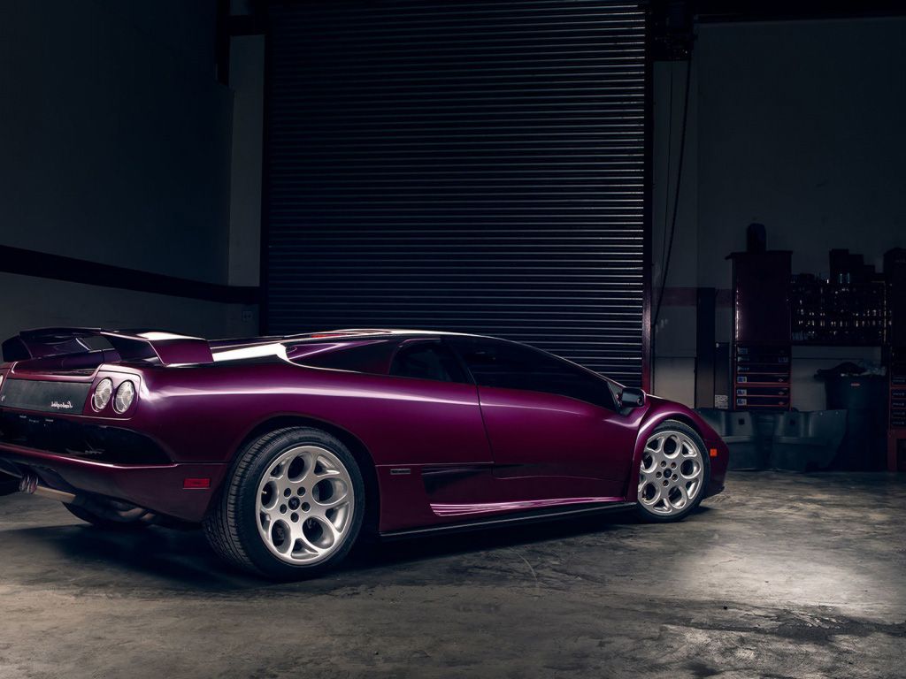 Lamborghini Diablo Car Vt Purple Wallpaper