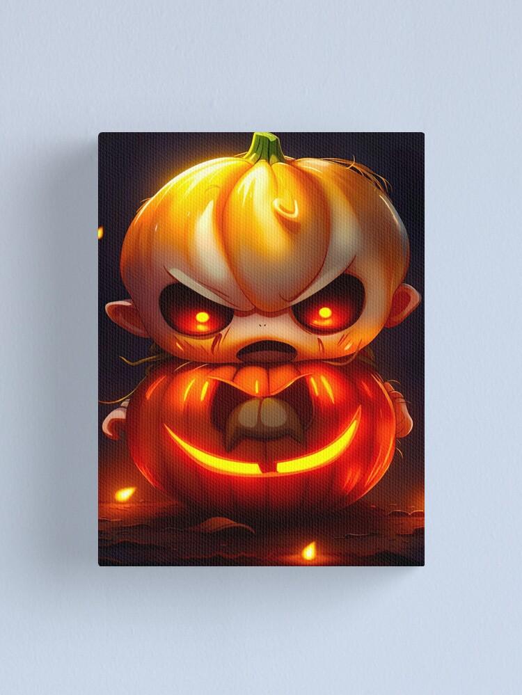 Halloween Chibi Sinister Spooky Baby Monster And Pumpkin Tshirt