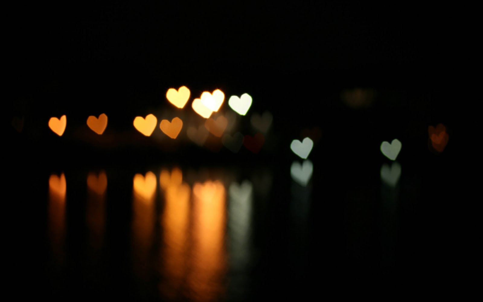 Bokeh Heart Lights Love Wallpaper