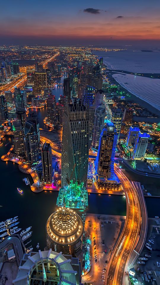 Dubai Night Aesthetic City Beautiful Places To