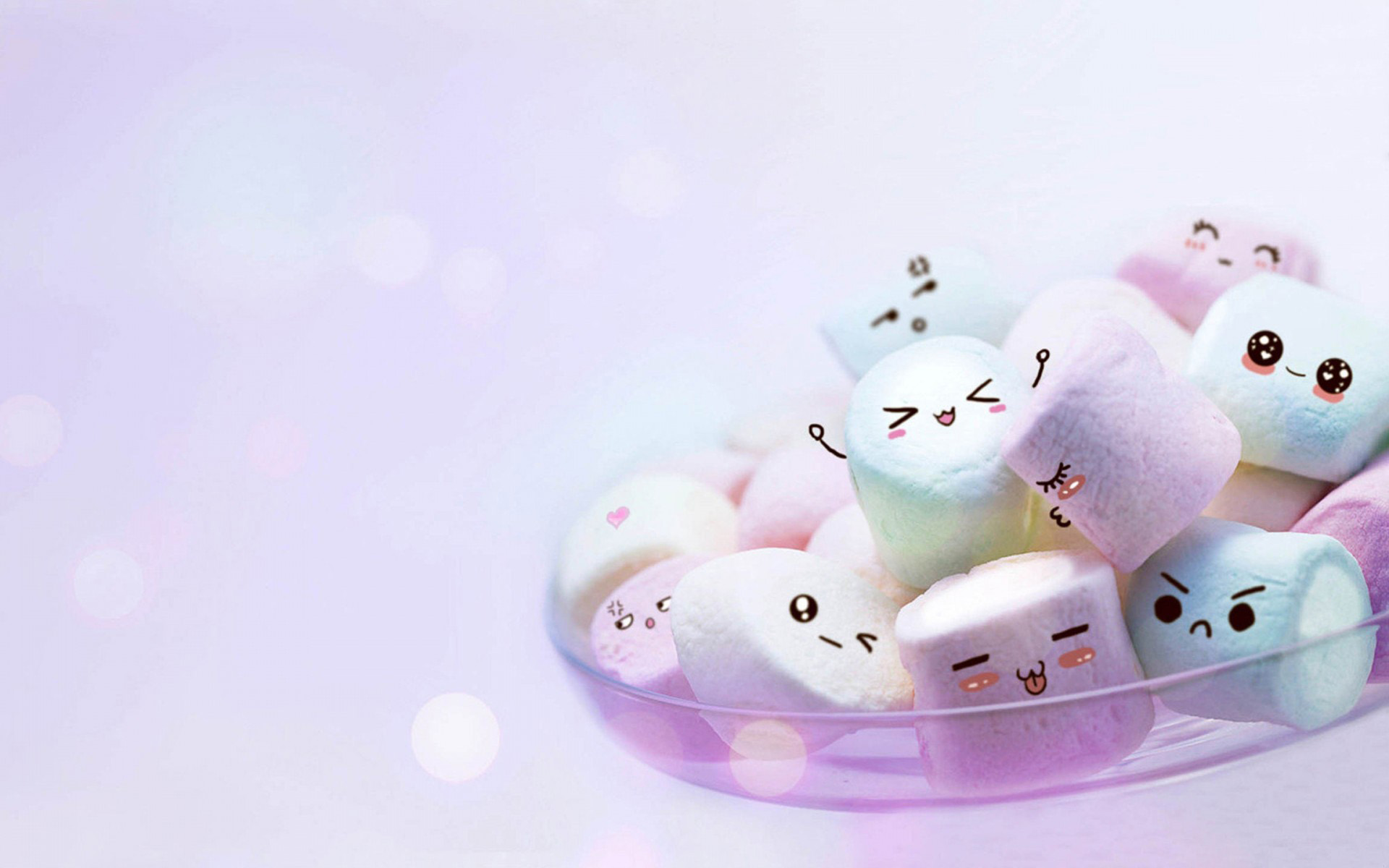 Cute Marshmallow Expression Wallpaper HD Desktop