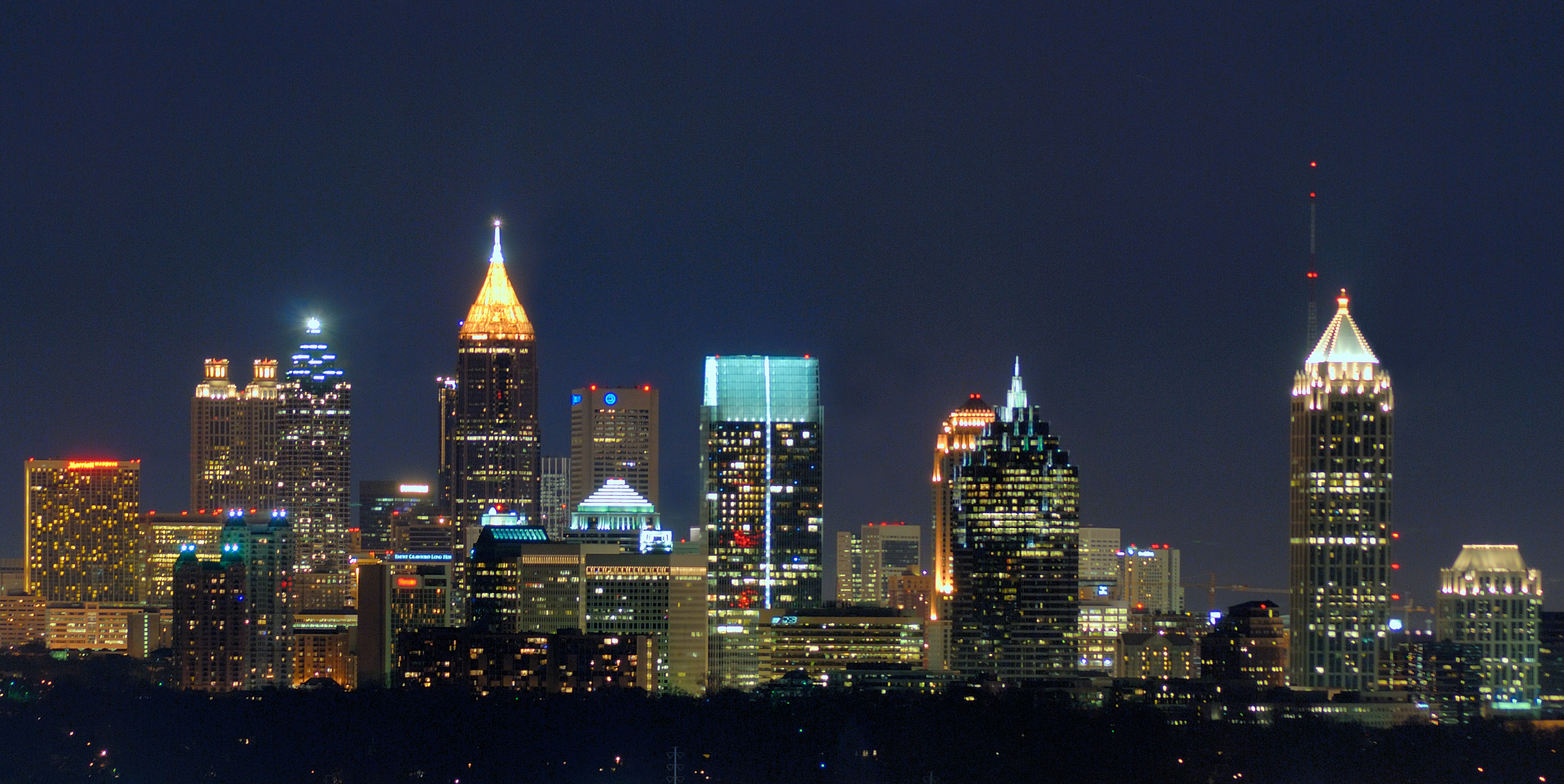 Atlanta Skyline From Buckhead Wallpaper X