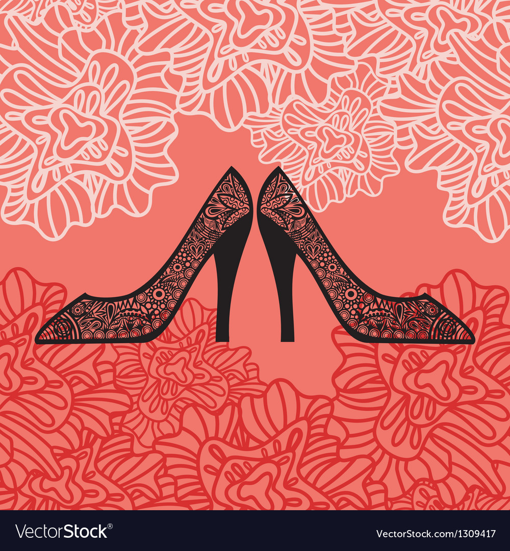 Shoes Pattern Background Royalty Vector Image