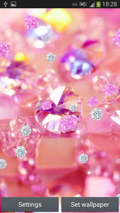 Pink Diamonds Live Wallpaper Screenshot 3 384x683
