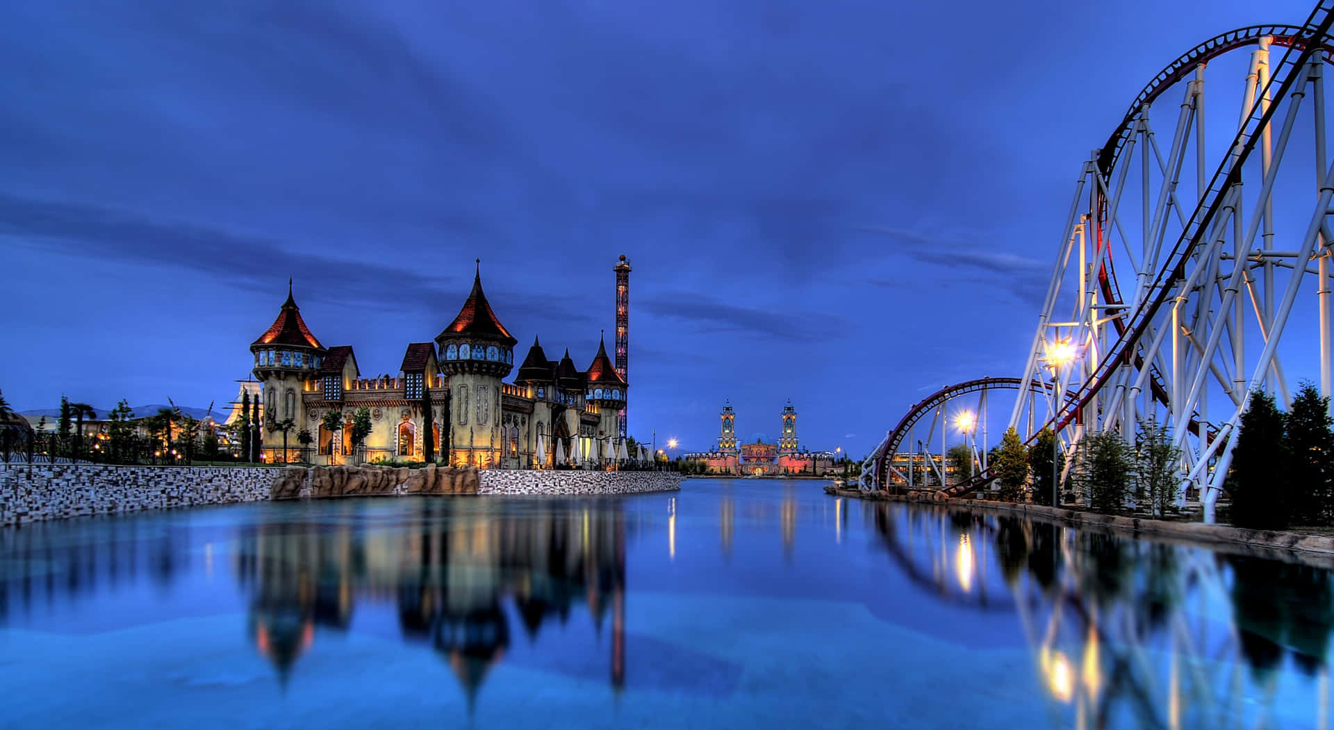 Enjoy The Unexpected Thrills Of A Roller Coaster Wallpaper