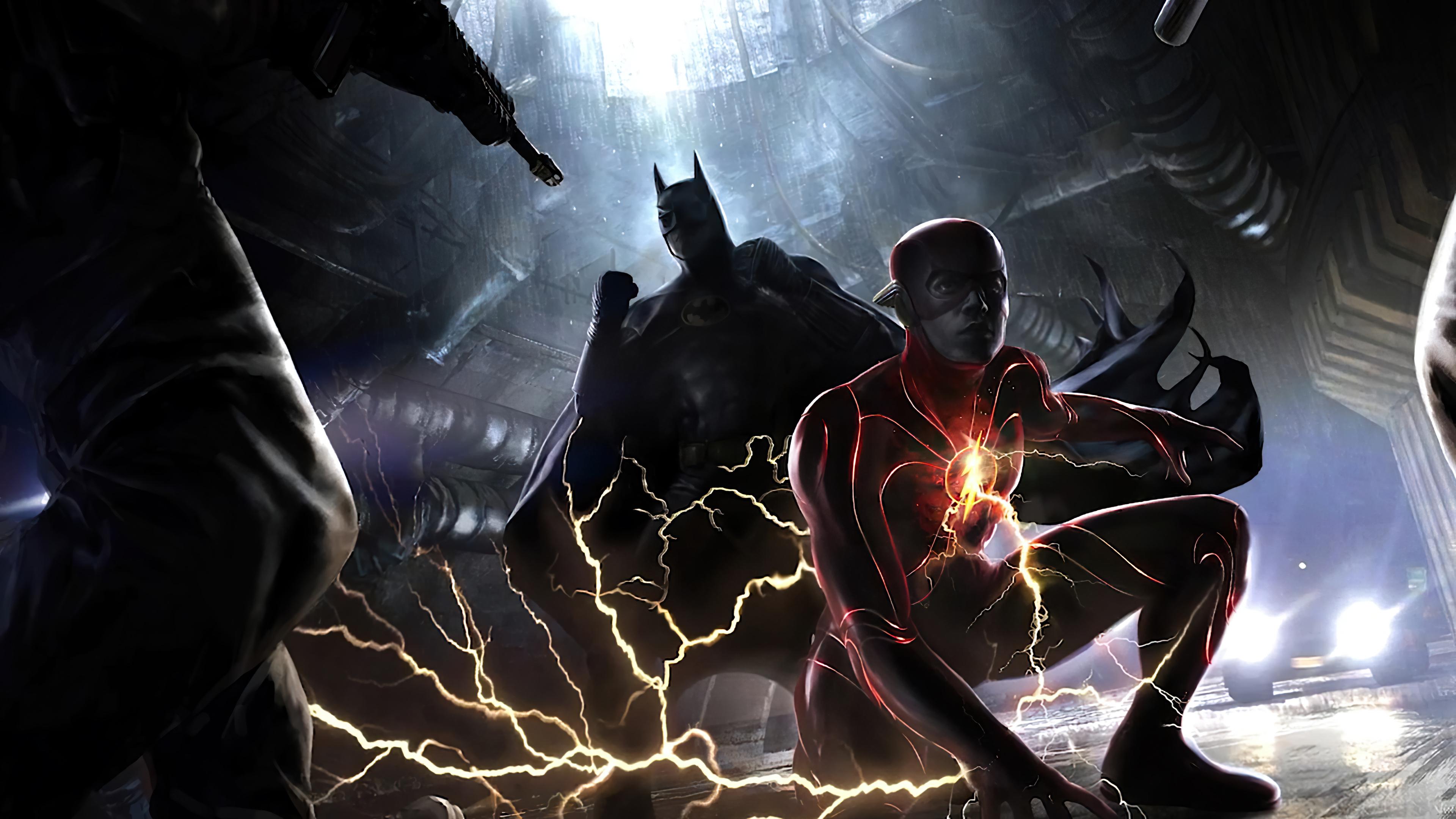 The Flash And Batman Movie 4k Wallpaper