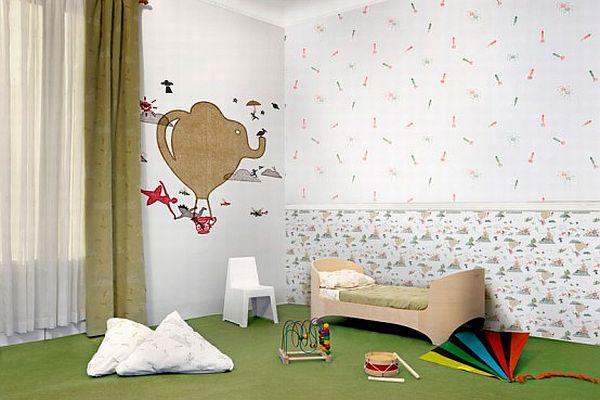 children room wallpaper Wallpaper for the Kids Room by Tres Tintas 600x400