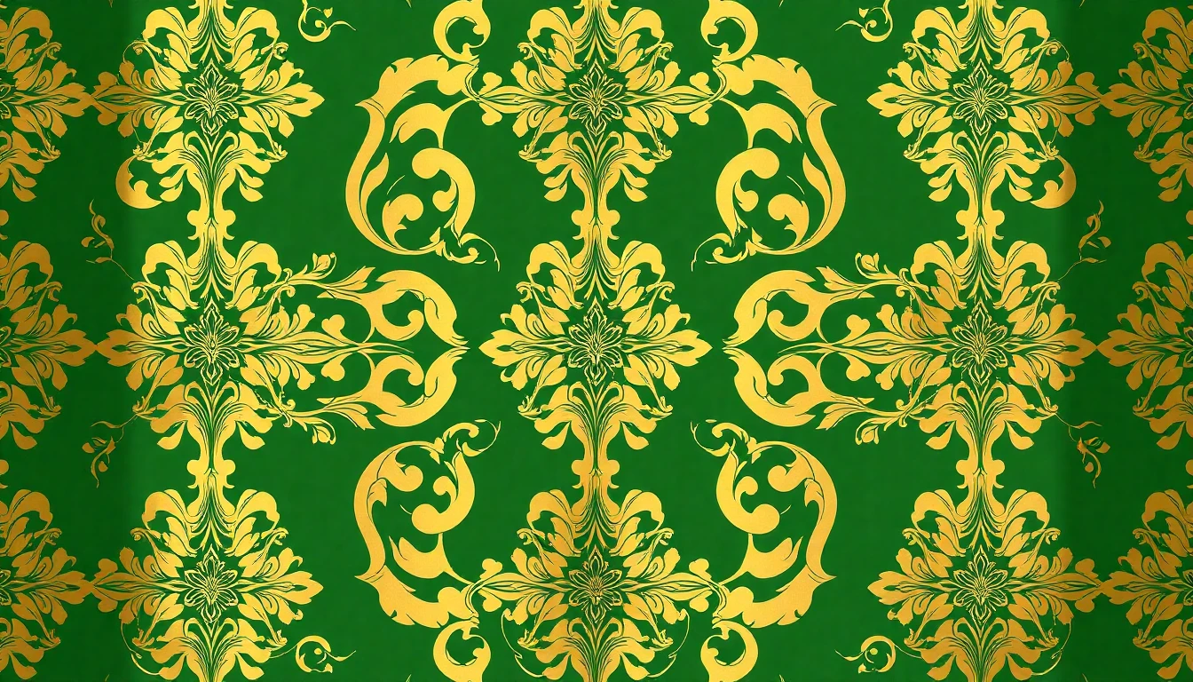 Gold And Green Wallpaper