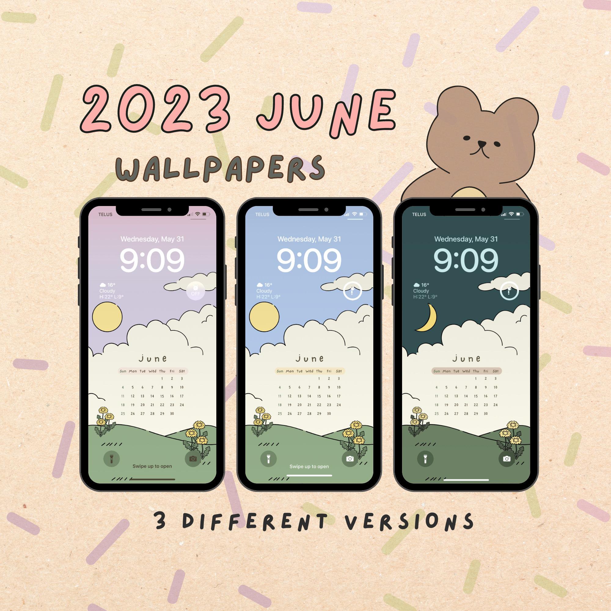 June Calendar iPhone Wallpaper Cute