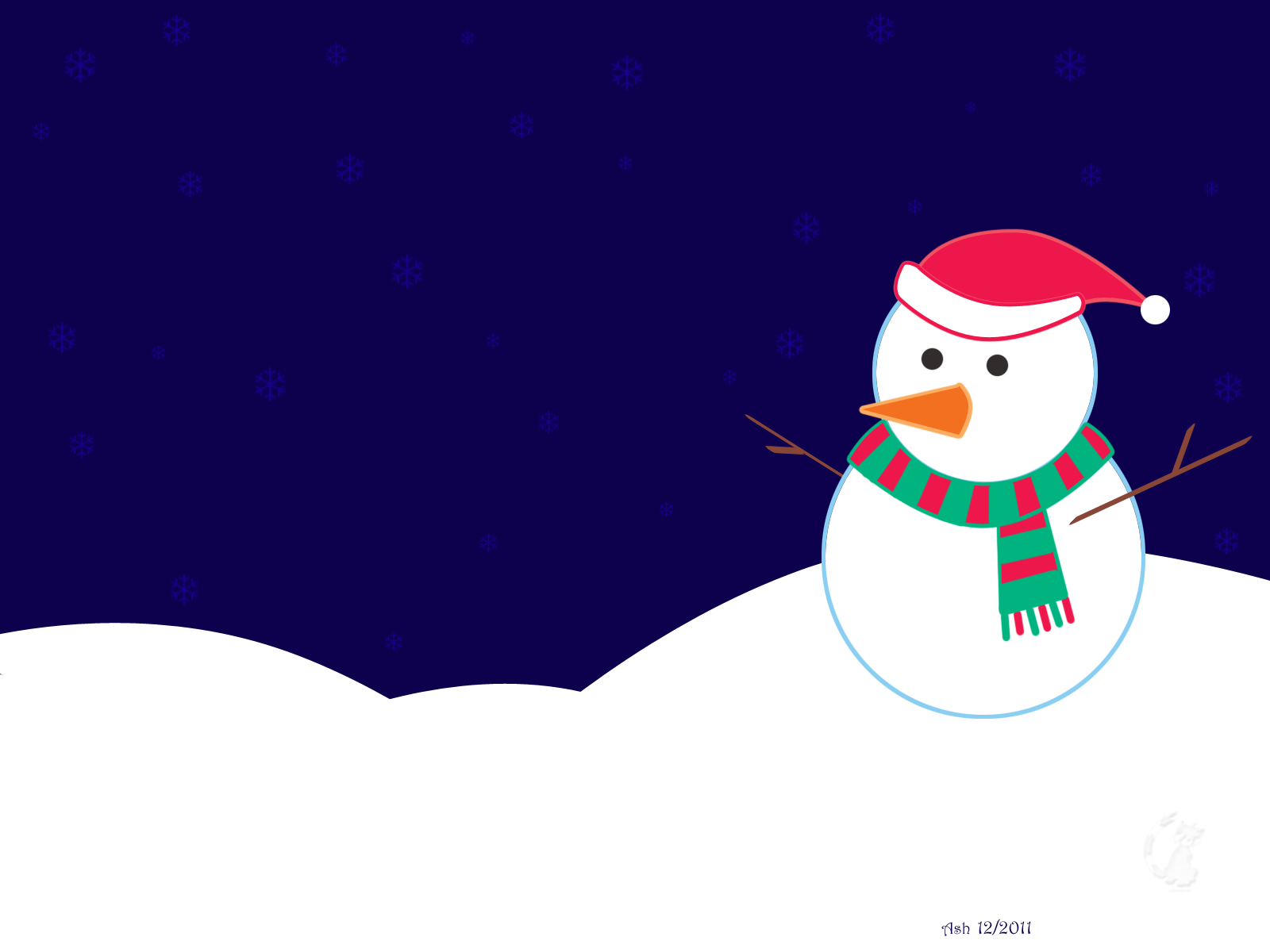 Christmas Snowman Wallpaper Stock Photos