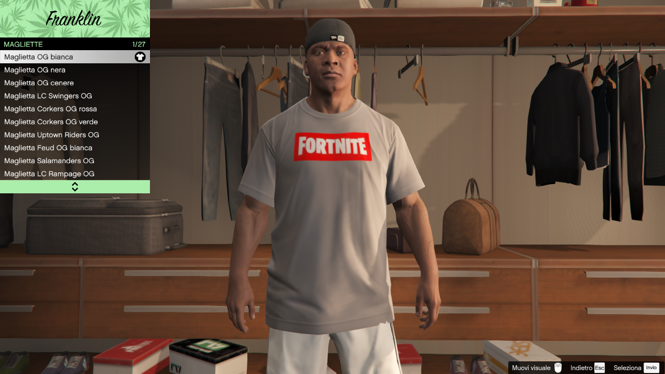 Fortnite T Shirt Supreme Style For Franklin Gta5 Mods