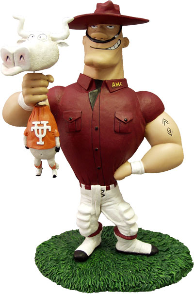 Texas AM Aggies NCAA College Rivalry Mascot Figurine