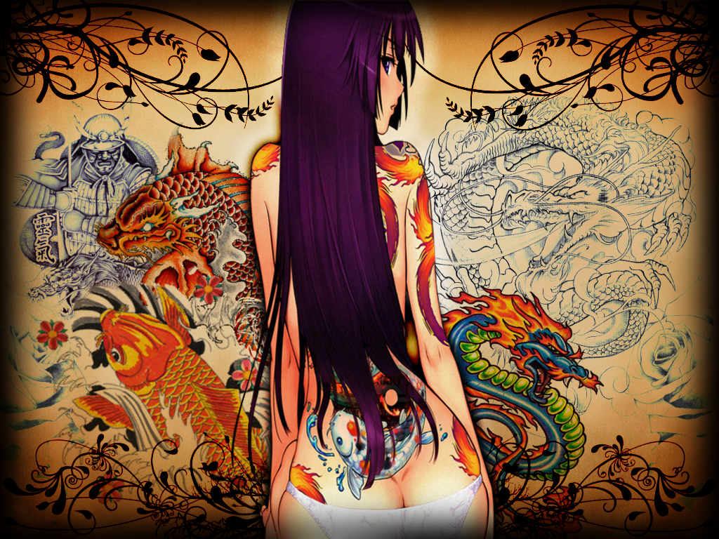 Japanese Tattoo Background Design submited images