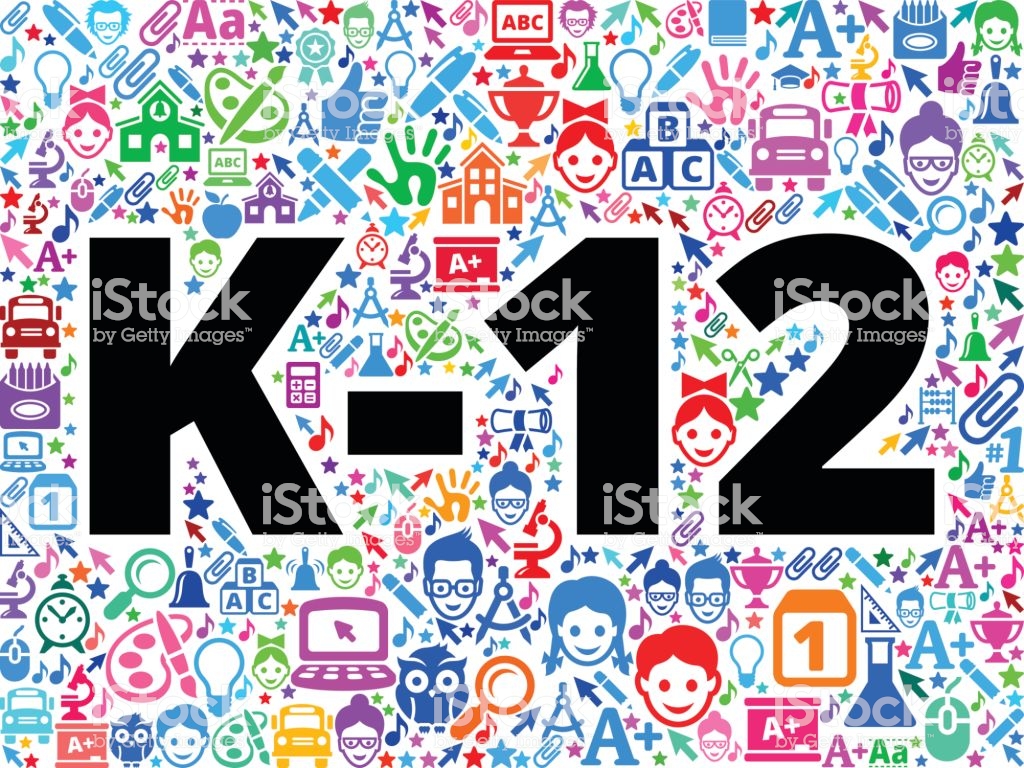 K12 School And Education Vector Icon Background Stock Illustration