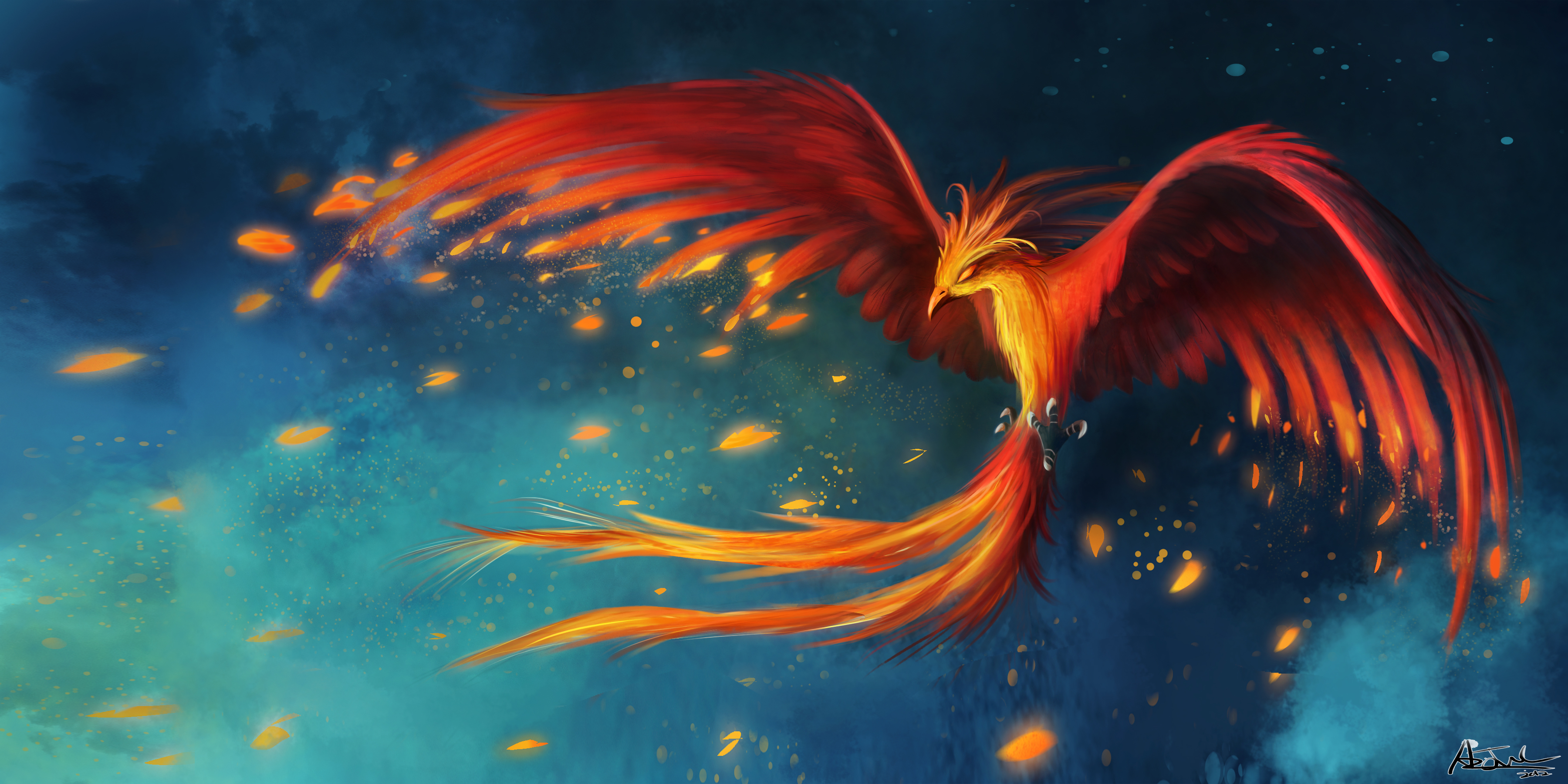 Fantasy Phoenix HD Wallpaper Background Image
