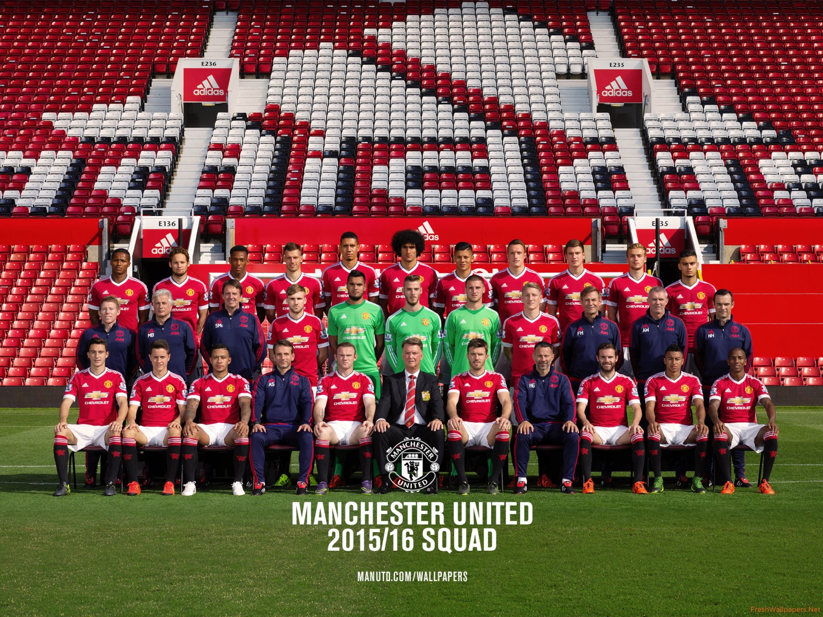 Manchester United Official Squad Wallpaper Freshwallpaper