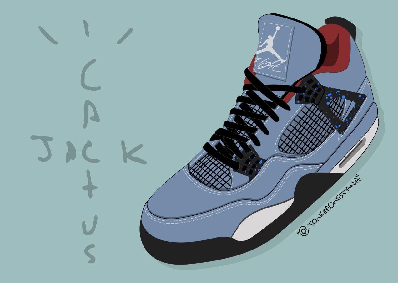 Jordan X Travis Scott Cactus Jack Sneakers Wallpaper